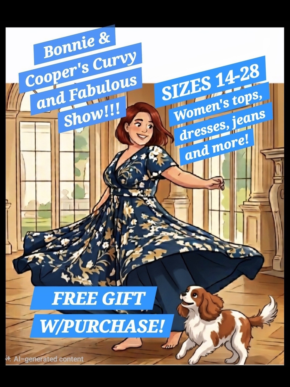 SUN 8/2 12 PM EST Bonnie & Cooper's Curvy & Fabulous Live Show W sizes 14 to 28